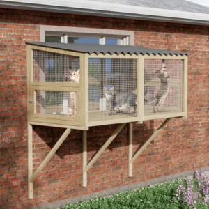 Outdoor Cat Enclosure Window Catio for Large Cats