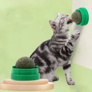 Natural Catnip Wall Stick Ball Toy Scratcher Treats